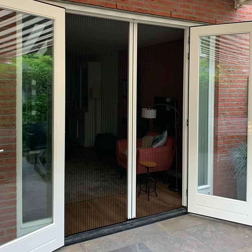 Dubbele plisse hordeur