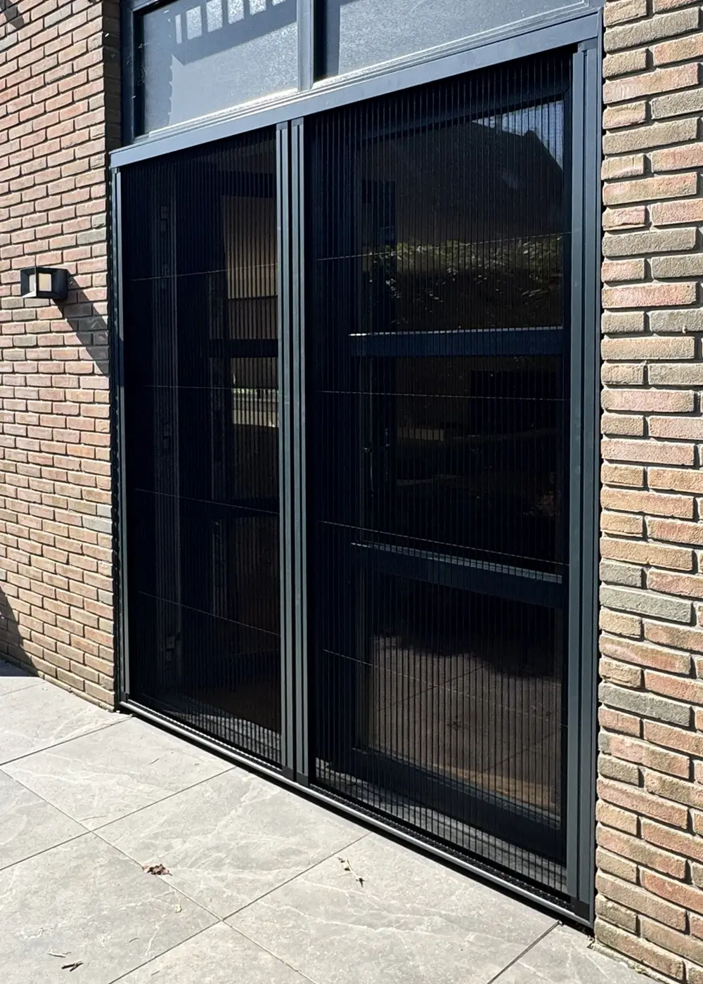 Dubbele plisse hordeur