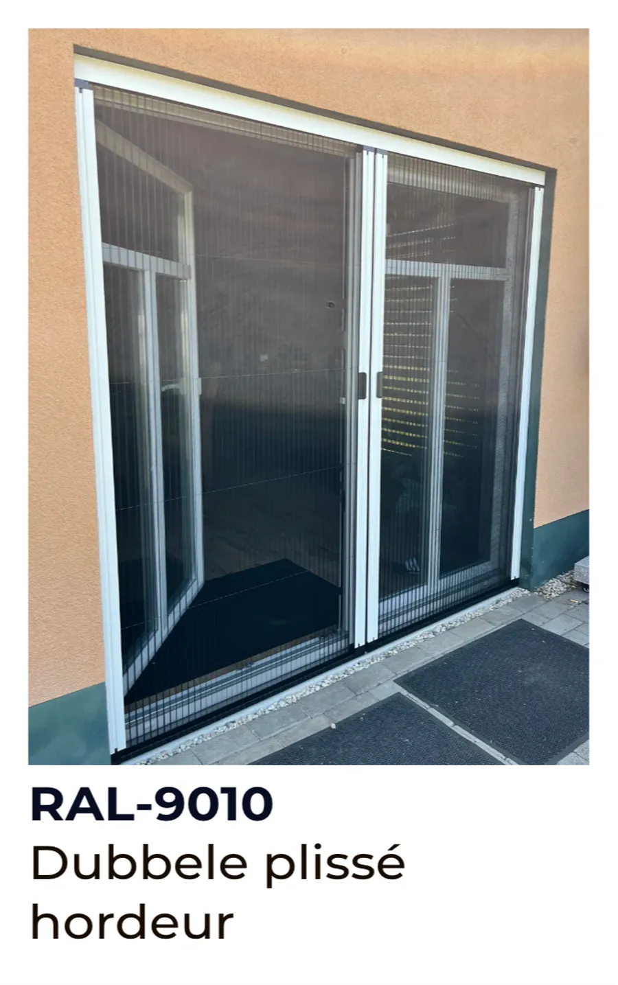 Hordeur voor openslaande deuren in RAL-9010