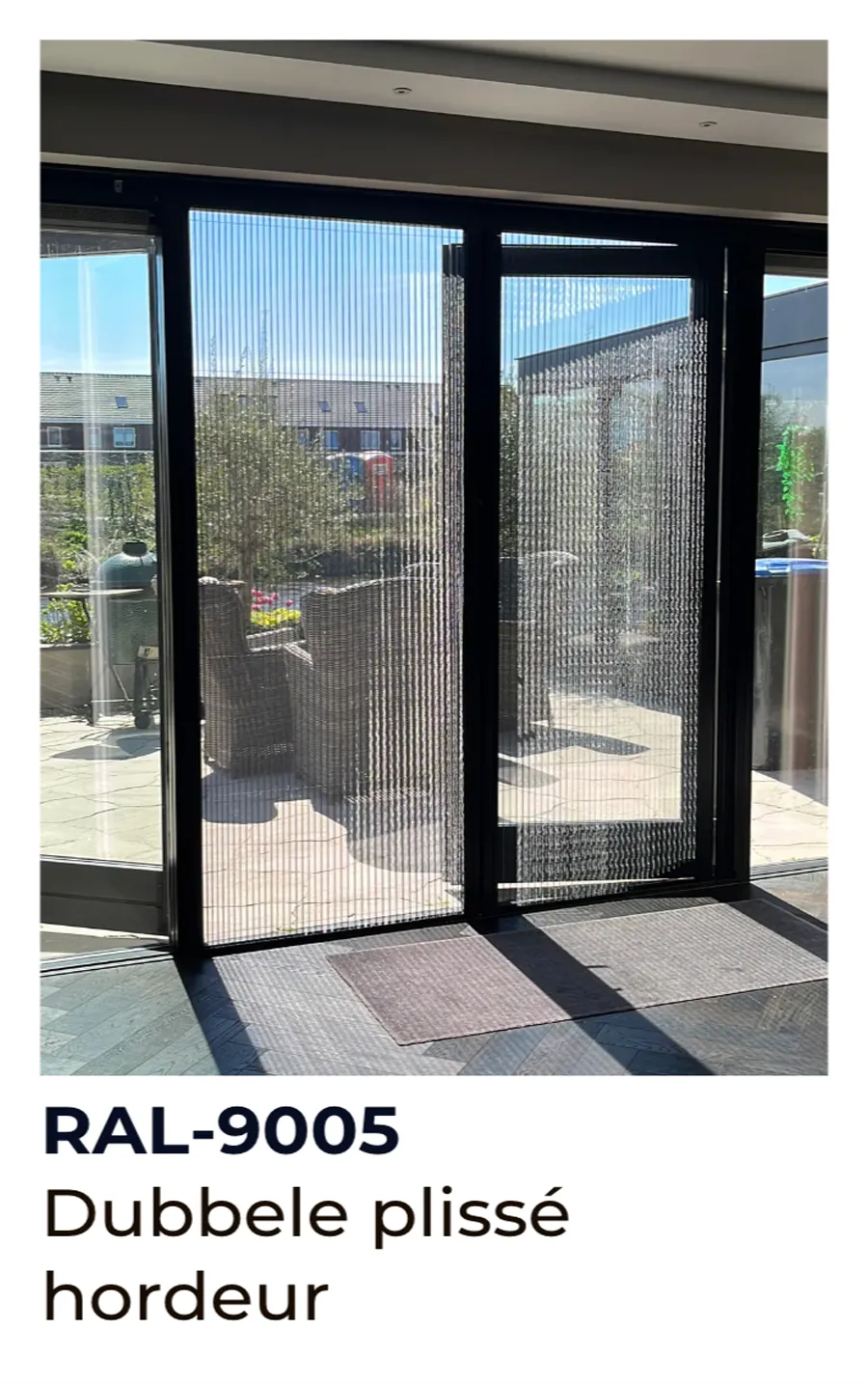 Hordeur voor openslaande deuren in RAL-9005