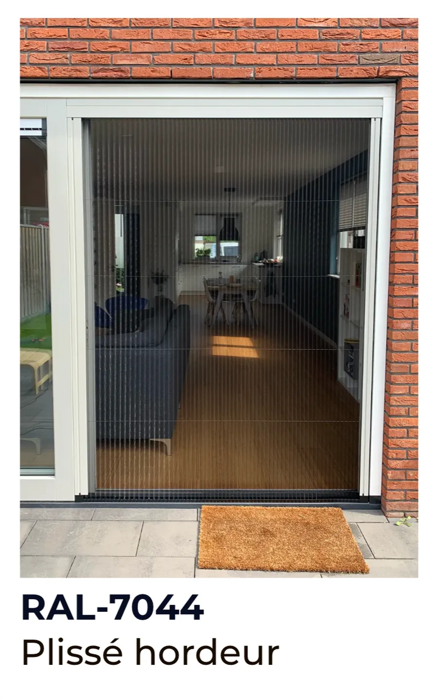 Hordeur voor schuifpui in RAL-7044