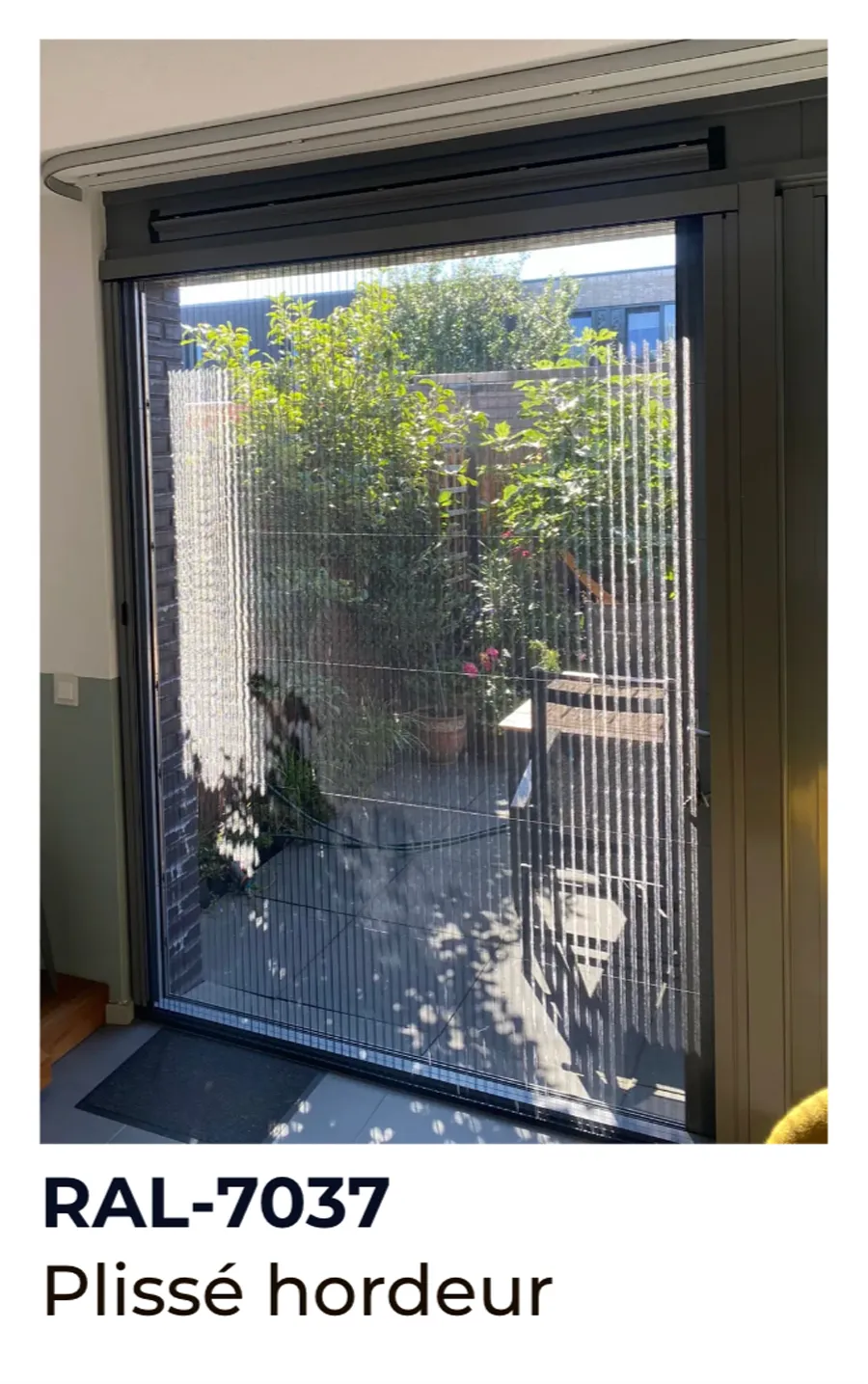 Hordeur voor schuifpui in RAL-7037