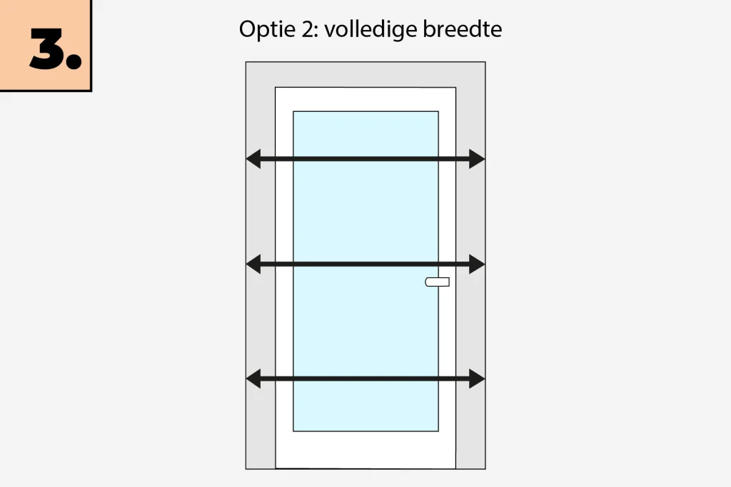 Meetinstructie vaste hordeur stap 3